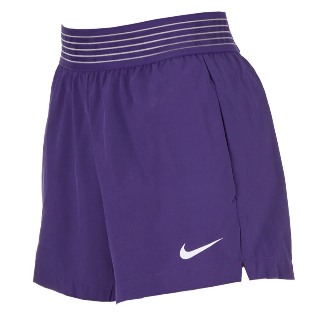 Nike WOMEN`S NIKE FLEX 4IN SHORT PURPLE Size Small